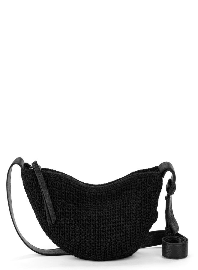 The Sak Tess Sling Bag in Crochet, Adjustable Crossbody Strap, Black - Image 2