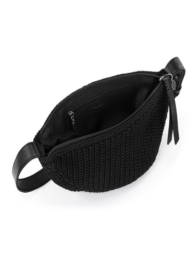 The Sak Tess Sling Bag in Crochet, Adjustable Crossbody Strap, Black - Image 4