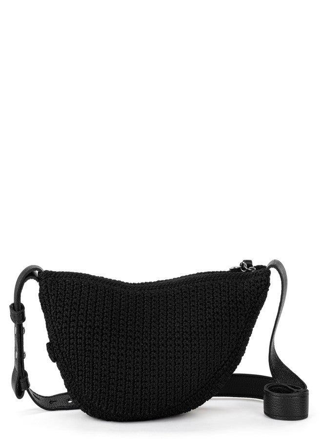 The Sak Tess Sling Bag in Crochet, Adjustable Crossbody Strap, Black - Image 5