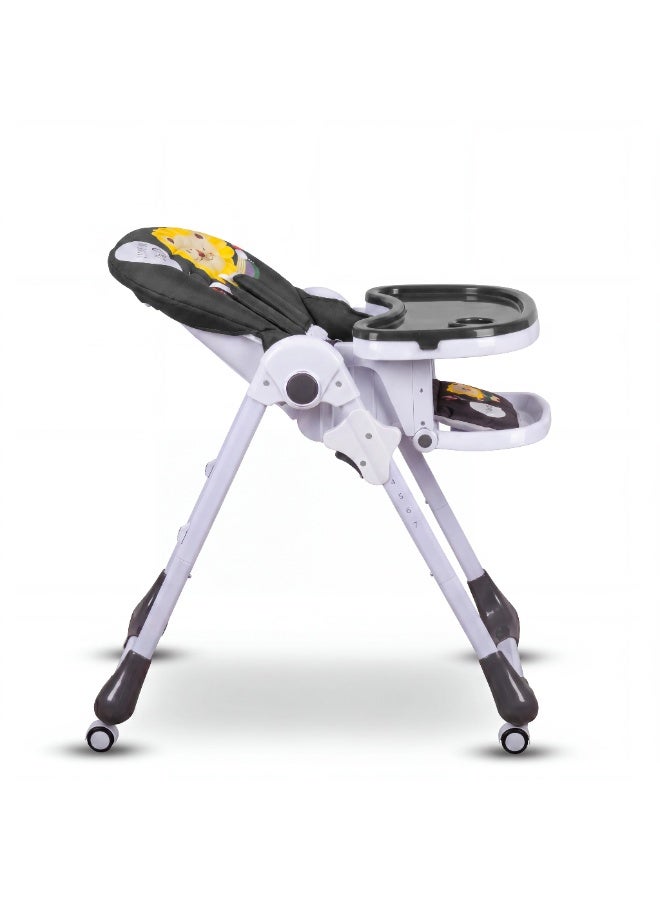 Burbay Premium Adjustable Baby High Chair – 7-Level Height, 5-Point Harness, Easy-Clean Double Tray, and Padded Seat - Image 4