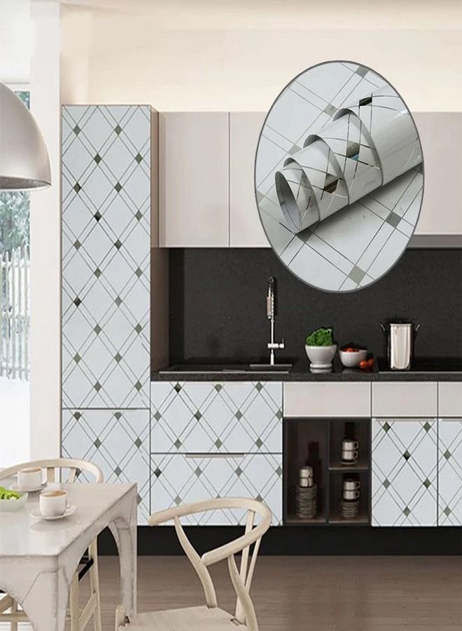 fashionhome 5-Piece PVC Oil-Proof Decorative Wall Sticker Set Thickened Waterproof Home Sticker for Kitchen Bedroom 300x60 cm  - Image 2