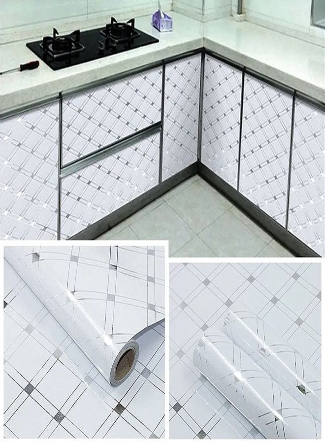 fashionhome 5-Piece PVC Oil-Proof Decorative Wall Sticker Set Thickened Waterproof Home Sticker for Kitchen Bedroom 300x60 cm  - Image 1