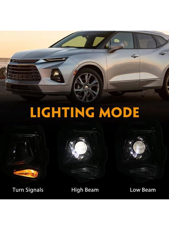 FIONE HID Xenon Headlight Assembly Compatible with Chevy Blazer 2019-2022 Replacement Headlamp Factory OE Model with Black Housing Left Driver Side LH 84588815 GM2502492 - Image 2