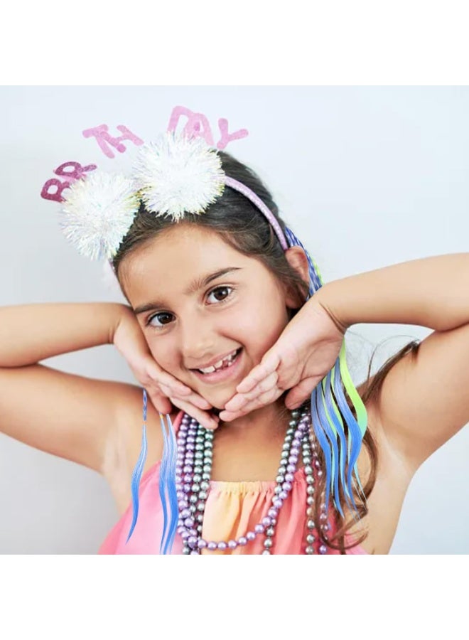 12 مجموعة من أزياء الشعر للأطفال، فتاة أزياء الشعر الملونة أزياء الشعر الأزياء الملونة، أزياء الشعر متعددة الألوان حفلة عيد الميلاد هدايا الأطفال عرض - Image 5