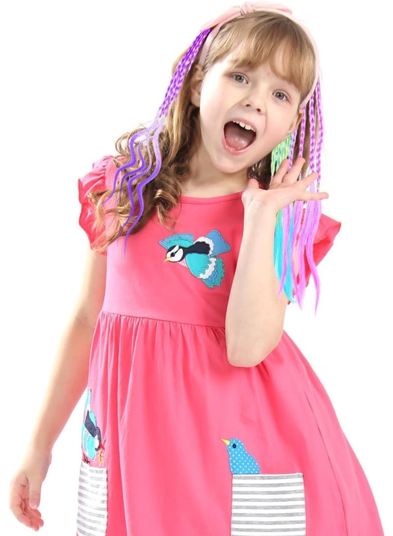 12 مجموعة من أزياء الشعر للأطفال، فتاة أزياء الشعر الملونة أزياء الشعر الأزياء الملونة، أزياء الشعر متعددة الألوان حفلة عيد الميلاد هدايا الأطفال عرض - Image 4