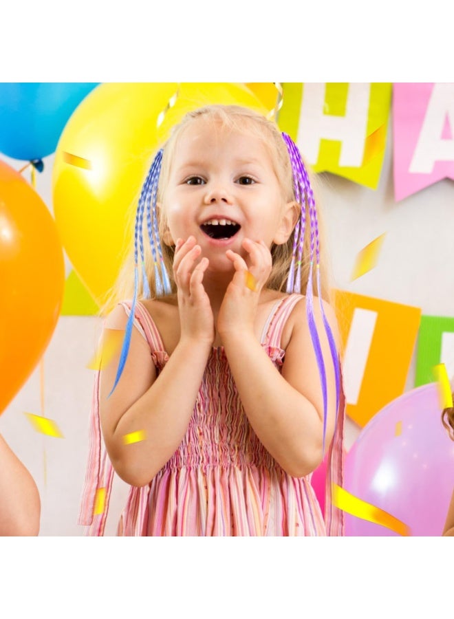 12 مجموعة من أزياء الشعر للأطفال، فتاة أزياء الشعر الملونة أزياء الشعر الأزياء الملونة، أزياء الشعر متعددة الألوان حفلة عيد الميلاد هدايا الأطفال عرض - Image 3