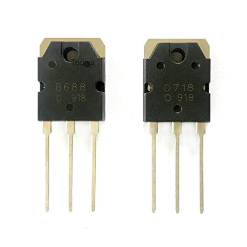 Todiys New 4Pair for 4Pcs B688 2SB688 + 4Pcs D718 2SD718 to-3P Silicon PNP Power Transistors 2SB688-O + 2SD718-O - Image 2