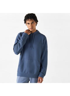 Kappa Kappa Textured Hoodie with Long Sleeves and Kangaroo Pocket  - Image 1