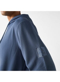 Kappa Kappa Textured Hoodie with Long Sleeves and Kangaroo Pocket  - Image 4