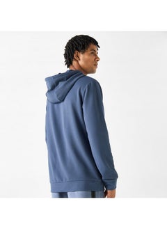 Kappa Kappa Textured Hoodie with Long Sleeves and Kangaroo Pocket  - Image 3