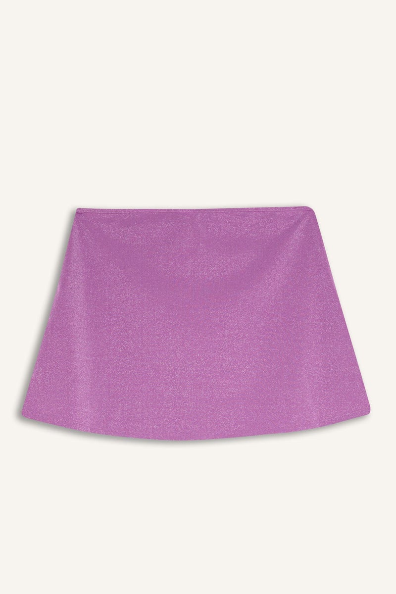 DeFacto Woman Fall in Love Shiny Fabric Mini Beach Skirt - Image 2