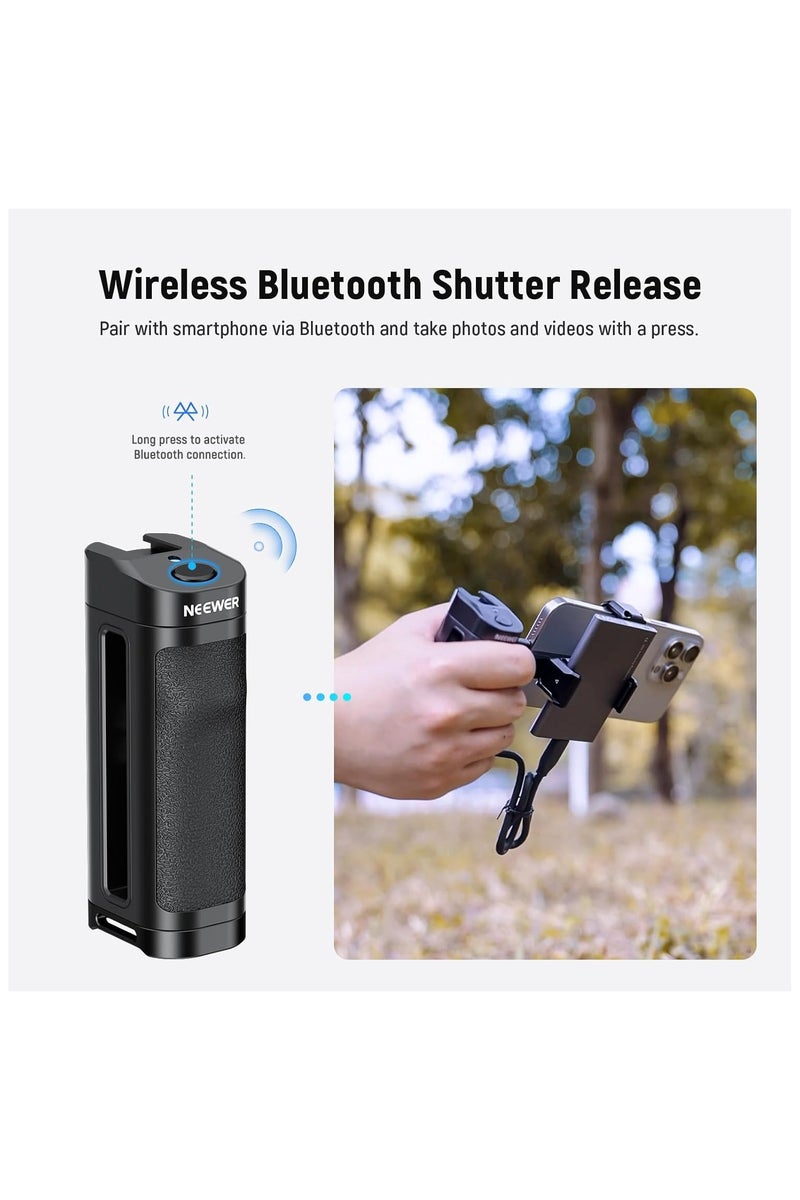 NEEWER Bluetooth Wireless Handle with Phone Clamp and SSD Clamp – Hand Grip Control for Smartphone Filming, Vlogging & Live Streaming - Image 2