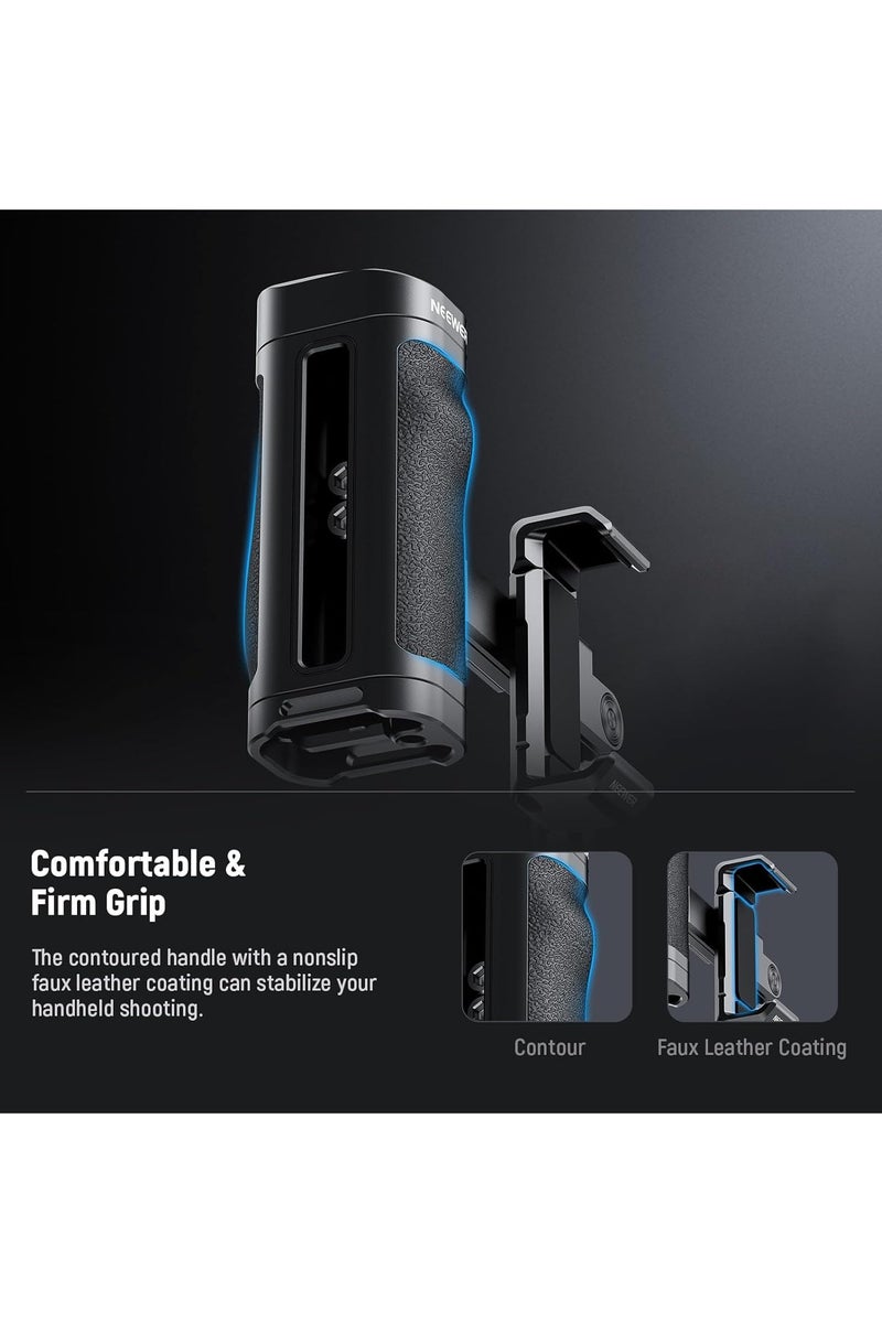 NEEWER Bluetooth Wireless Handle with Phone Clamp and SSD Clamp – Hand Grip Control for Smartphone Filming, Vlogging & Live Streaming - Image 4