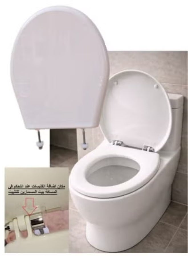 Luna White with metal screws (white bathroom toilet seat cover) - Image 4