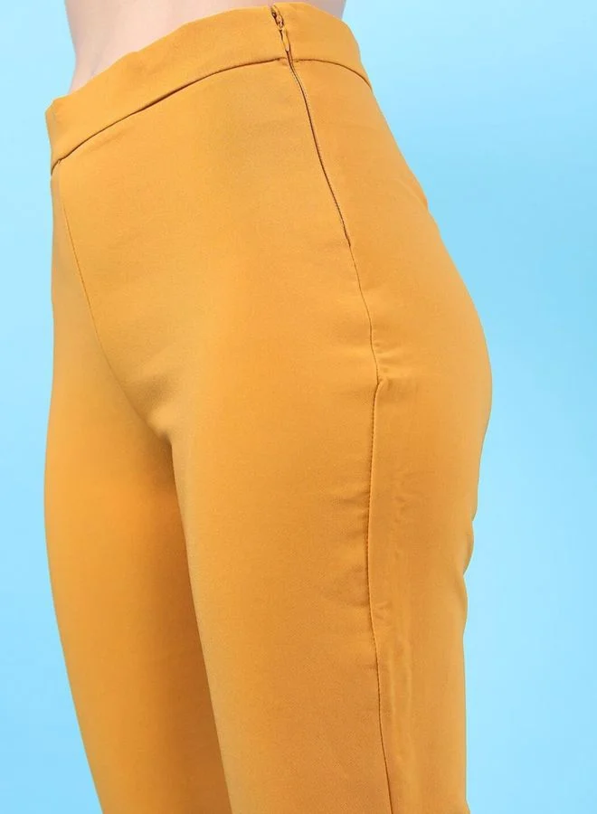 Freehand  Women Flared Solid High Rise Pant for Women | Best Price UAE