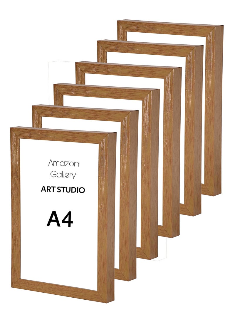 Generic A4 Photo Frame, Wall , 20x30CM(Wood-024)6psc  - Image 1