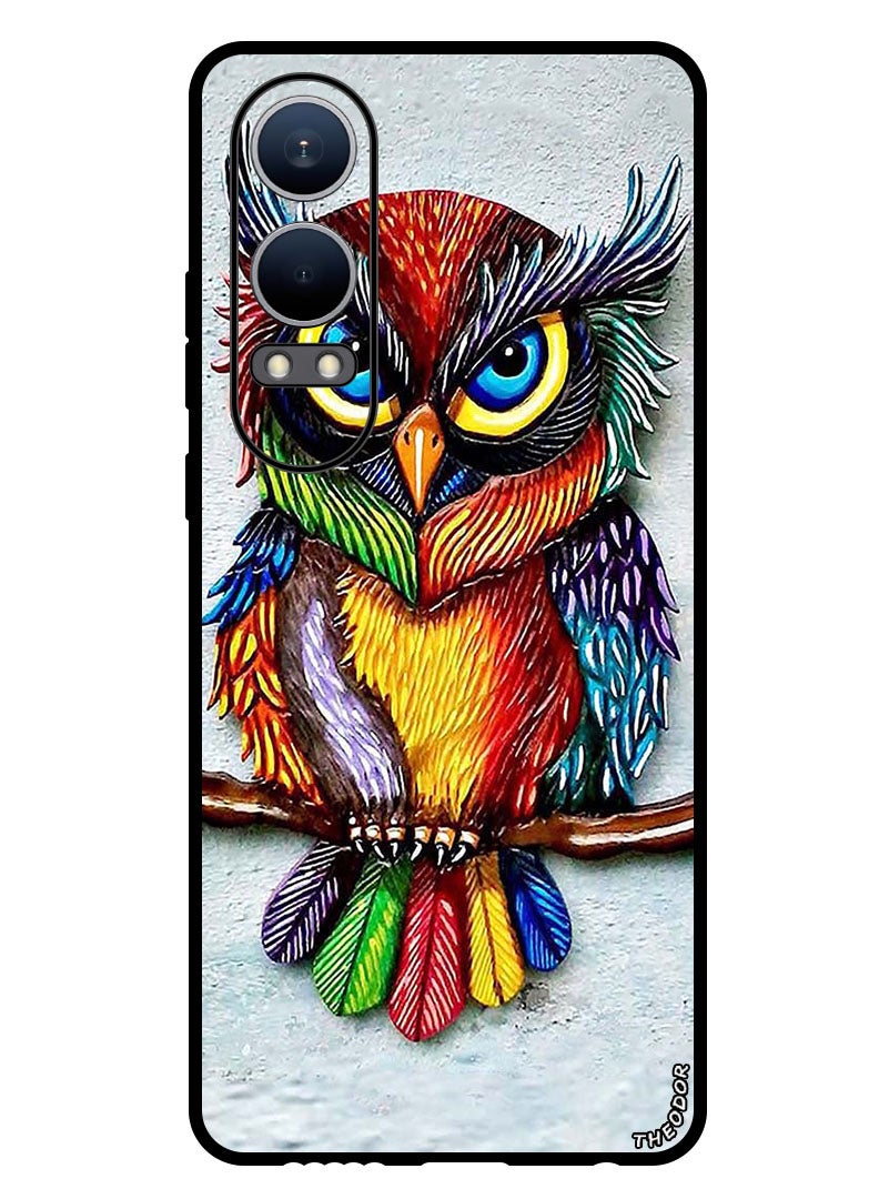 Theodor Protective Case Anti Scratch Shock Proof Bumper Cover For OnePlus Nord CE4 Lite Paint Owl - Image 1