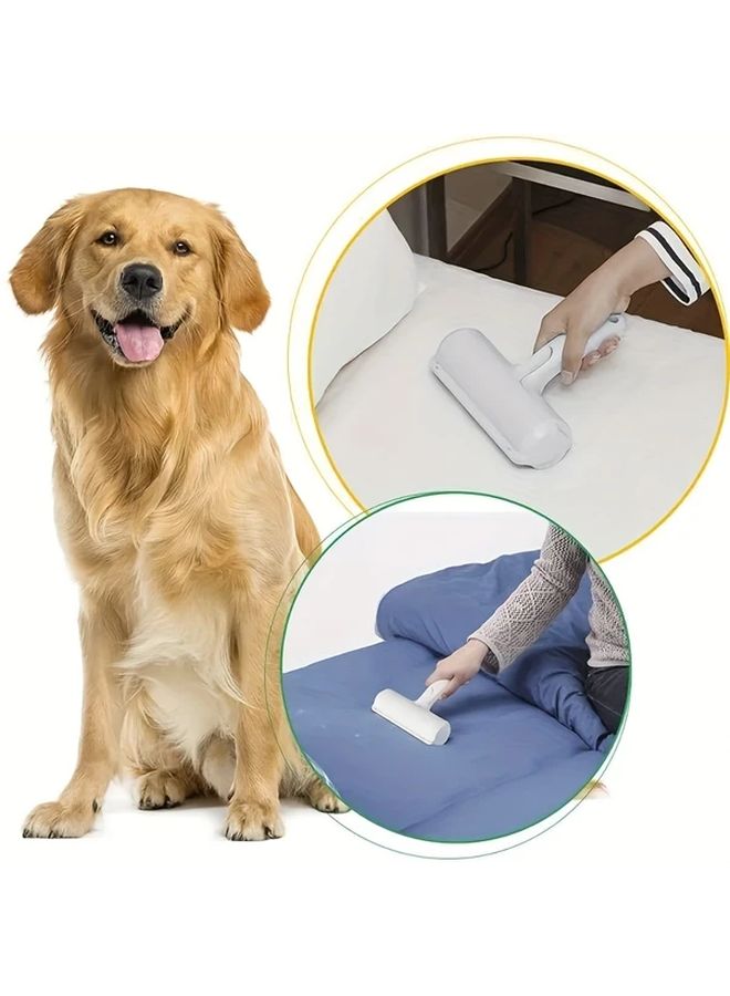 White And Blue 2 Way Pet Hair Roller Remover For Dog Cat Fur On Furniture Clothes - Image 5