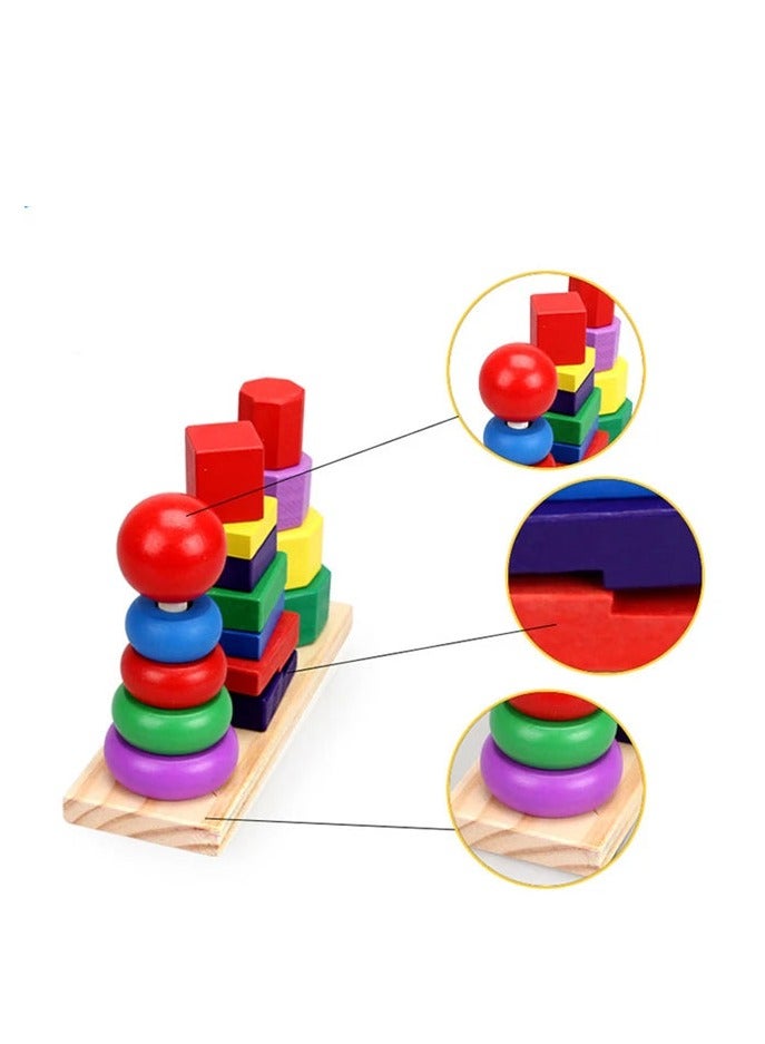 Geometric Shape Columns Medium Size  - Montessori - Image 4