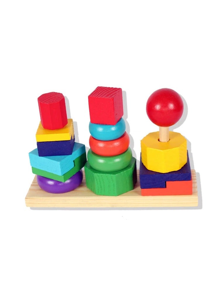 Geometric Shape Columns Medium Size  - Montessori - Image 1