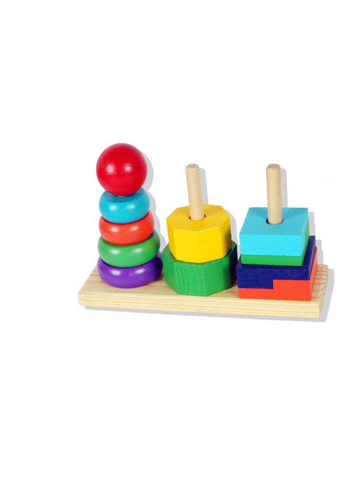 Geometric Shape Columns Medium Size  - Montessori - Image 2