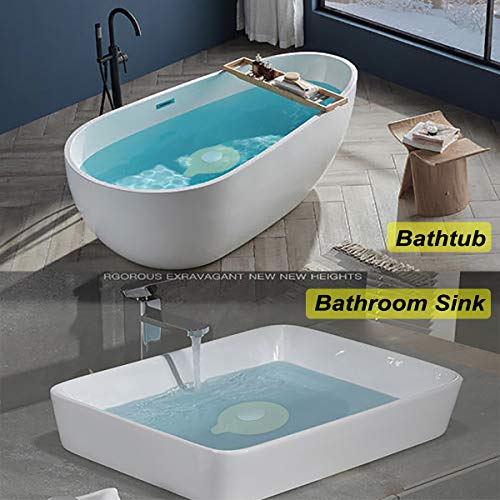 Seatery 2PCS Bathtub Stopper Hair Catcher Kit, Bathtub Drain Strainer, Tub Stopper Plug Cover, Sink Filter, Silicone Drain Stopper for Bathroom, Laundry (Grey) - Image 3