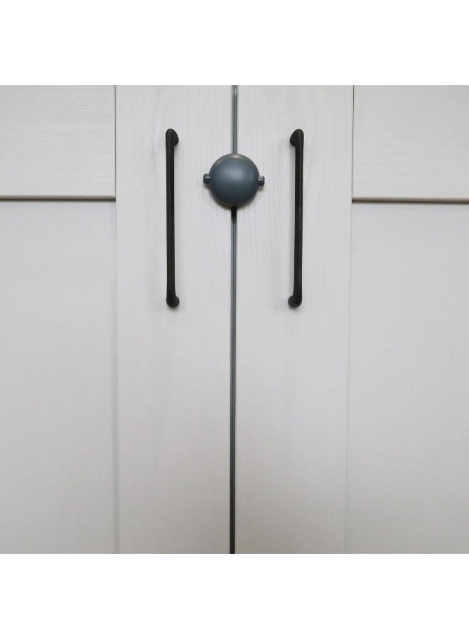 Qdos Adhesive Double Door Cabinet Lock - Easy One Handed Operation - Patented ZeroPinch Design - Only Fits Standard Framed Cabinets and Furniture - Baby Proofing Doesn't Have to be Ugly - Image 4