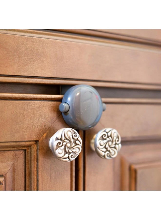 Qdos Adhesive Double Door Cabinet Lock - Easy One Handed Operation - Patented ZeroPinch Design - Only Fits Standard Framed Cabinets and Furniture - Baby Proofing Doesn't Have to be Ugly - Image 3