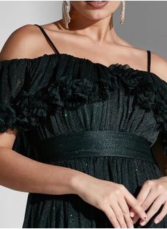 Namshi x Lama Off Shoulder Ruffle Dress  - Image 4