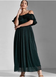 Namshi x Lama Off Shoulder Ruffle Dress  - Image 5