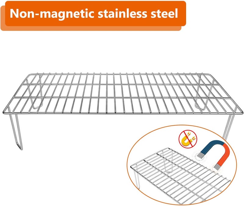 GRISUN Grill Warming Rack for Green Mountain Daniel Boone Pellet Grill, Stainless Steel Upper Rack, Heavy-Duty Grill Rack Accessories, Replacement for GMG-6008, Silver - Image 4