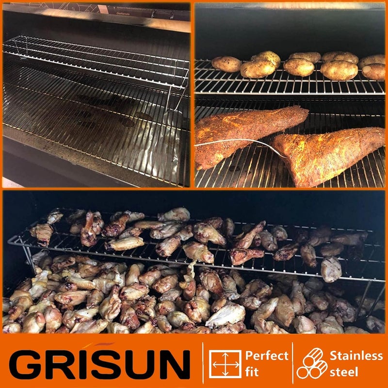 GRISUN Grill Warming Rack for Green Mountain Daniel Boone Pellet Grill, Stainless Steel Upper Rack, Heavy-Duty Grill Rack Accessories, Replacement for GMG-6008, Silver - Image 3