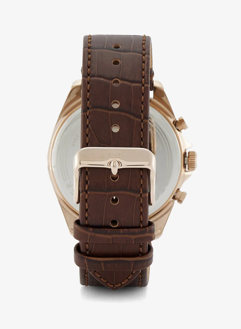 Tommy Hilfiger  Analogue Multifunction Quartz Watch with Leather Strap for Men | Best Price UAE