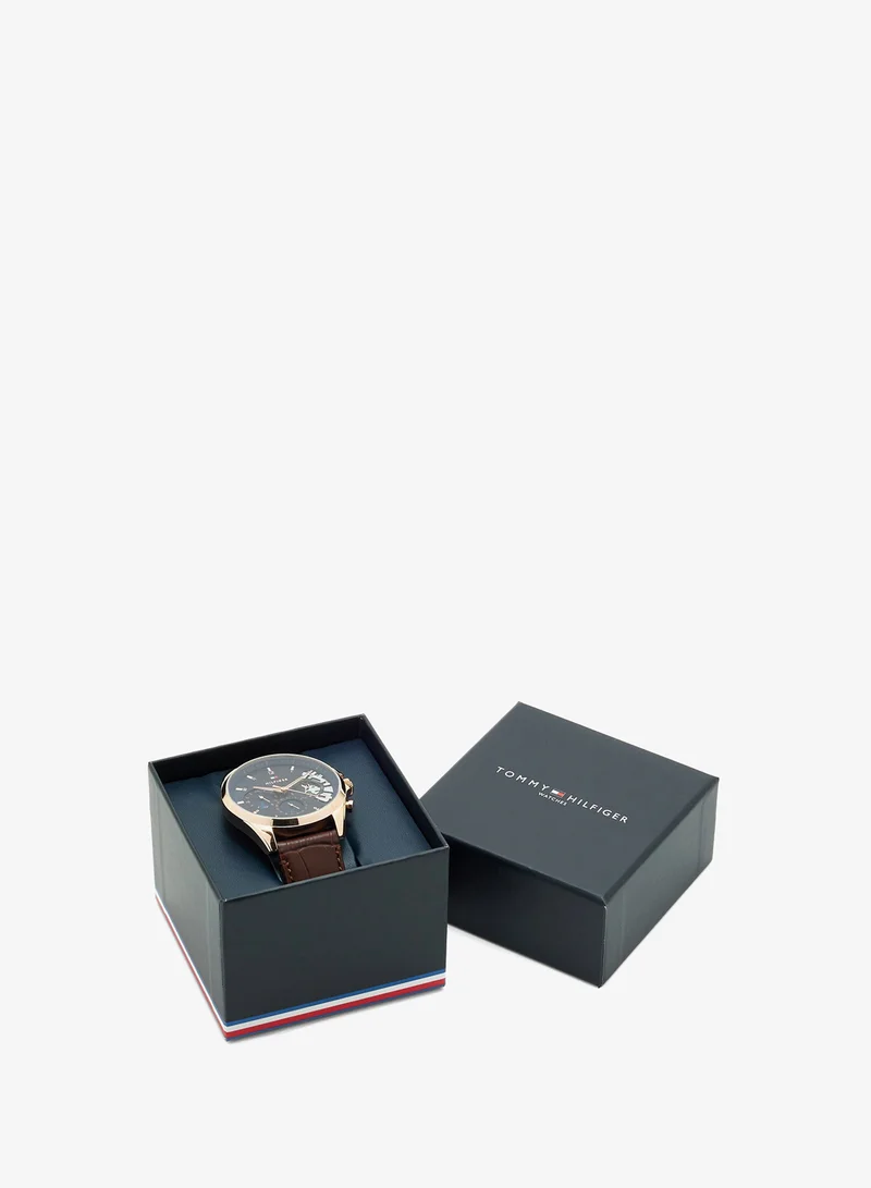 Tommy Hilfiger  Analogue Multifunction Quartz Watch with Leather Strap for Men | Best Price UAE
