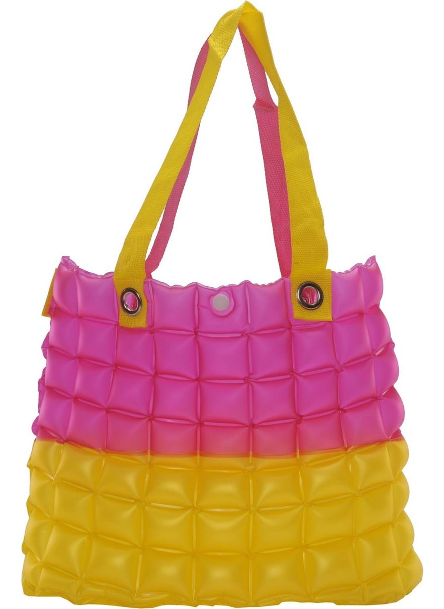 Louisiana Polo Women's Beach Bag Yellow Pink Inflatable Shoulder Bag BR06  - Image 1