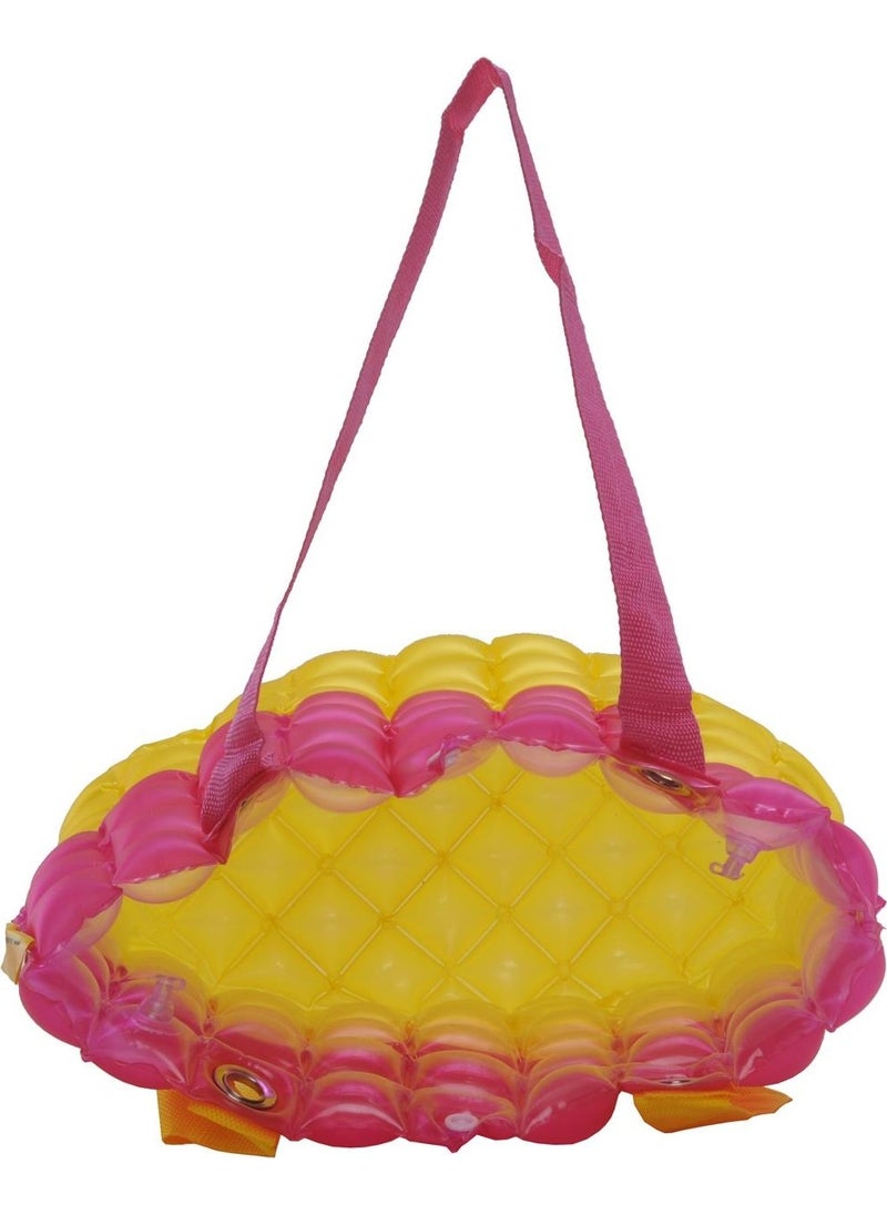 Louisiana Polo Women's Beach Bag Yellow Pink Inflatable Shoulder Bag BR06  - Image 3
