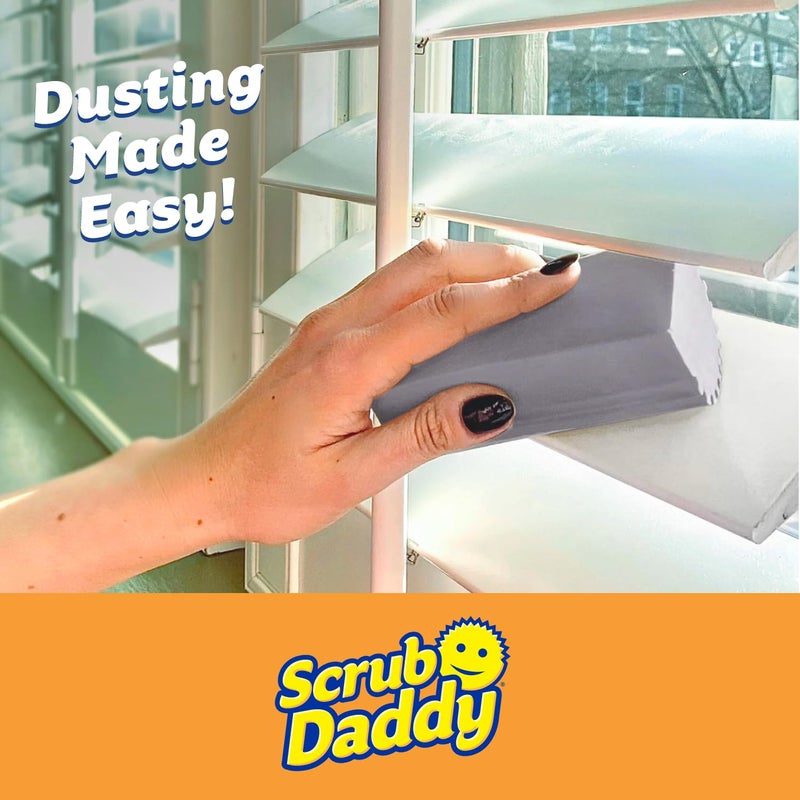 Scrub Daddy Damp Duster Dusting Sponges (8 Count) - Dust Remover for Household Cleaning - Duster for Vents, Railings & Blinds - Reusable Baseboard Cleaner - Image 2