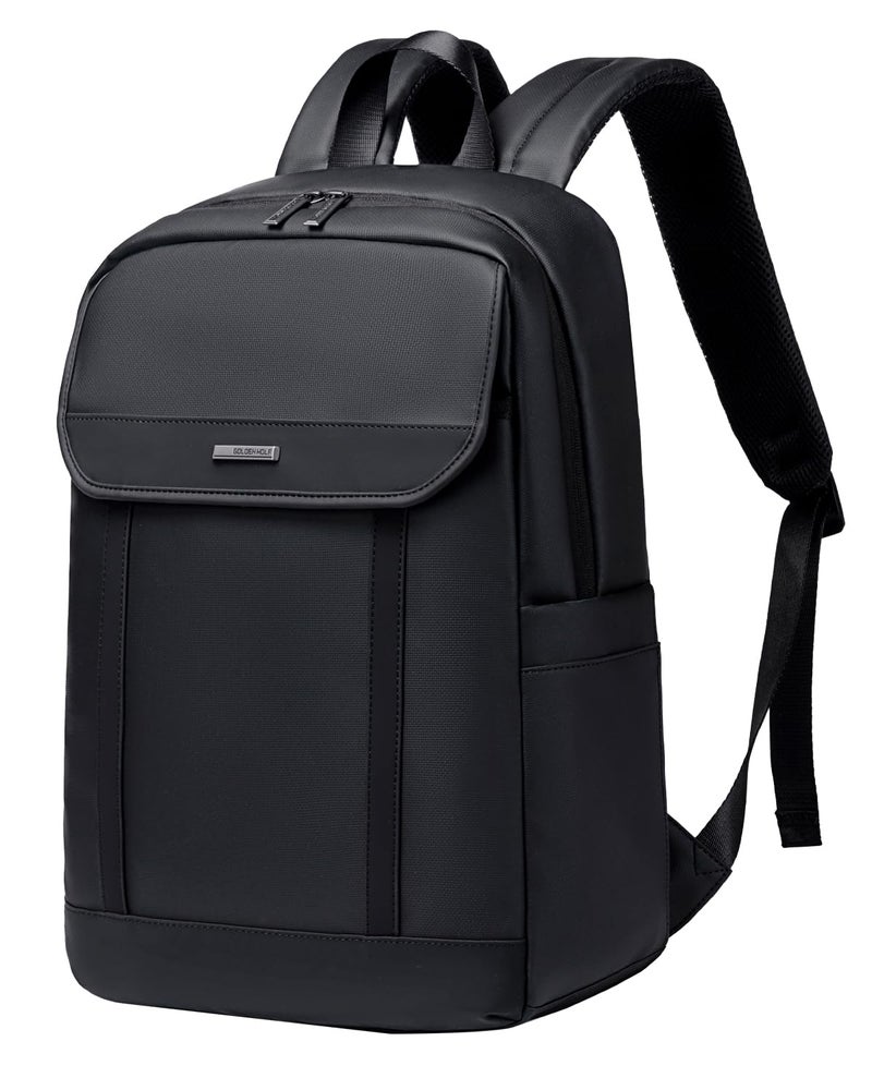 GOLDEN WOLF Slim Laptop Backpack for Men Women 16L Medium Size Lightweight Daily Office College Laptop Bag for 15.6-inch Laptop Water-resistant 3 Zipper Pockets - Image 1