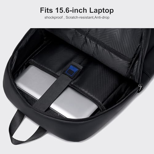 GOLDEN WOLF Slim Laptop Backpack for Men Women 16L Medium Size Lightweight Daily Office College Laptop Bag for 15.6-inch Laptop Water-resistant 3 Zipper Pockets - Image 3