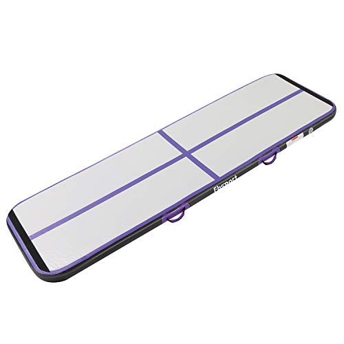 BCGA Inflatable Gymnastics Mat 10ft/13ft/16ft/20ft/ Air Tumbling Track Mats 4/8 inches Thick for Home Use/Training/Cheerleading/Yoga/Water with Pump 10ft x 3.3ft x 4inch Purple Black - Image 4