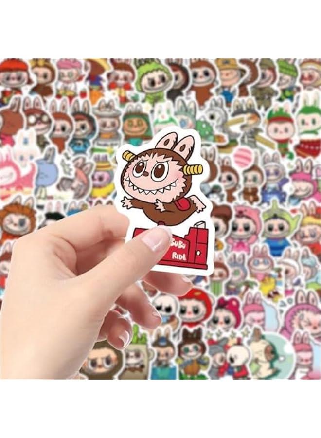 Arabest 160 pcs Waterproof Cartoon Stickers for Labubu, Cool Vinyl Decal for Teen Water Bottler Sticker Adult Waterproof Girl Laptop Skateboard Phone Guitar Bike Travel Case - Image 2