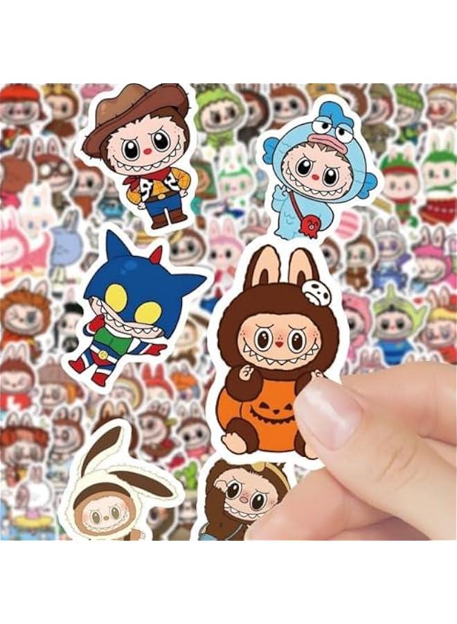 Arabest 160 pcs Waterproof Cartoon Stickers for Labubu, Cool Vinyl Decal for Teen Water Bottler Sticker Adult Waterproof Girl Laptop Skateboard Phone Guitar Bike Travel Case - Image 3