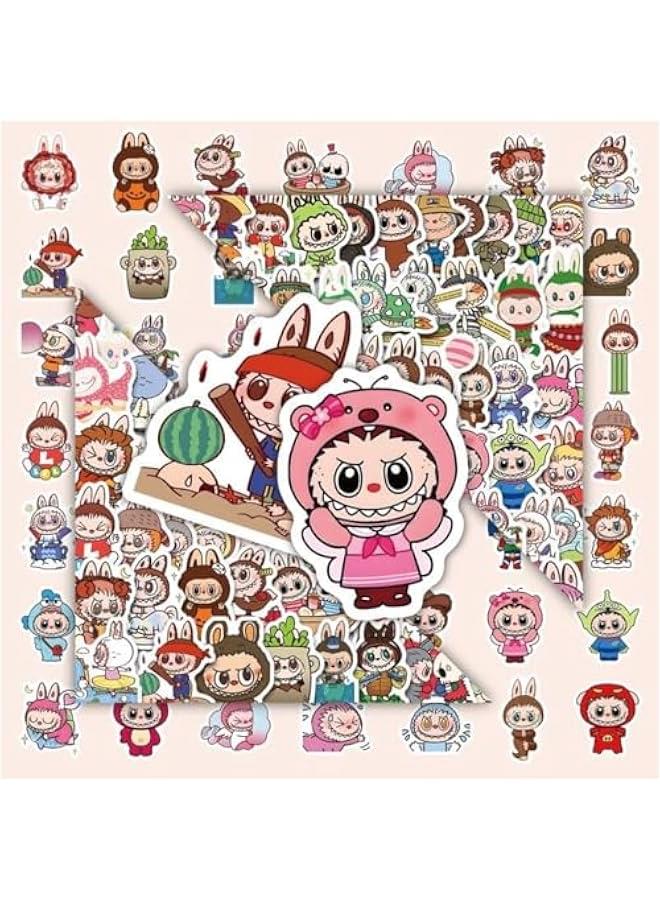 Arabest 160 pcs Waterproof Cartoon Stickers for Labubu, Cool Vinyl Decal for Teen Water Bottler Sticker Adult Waterproof Girl Laptop Skateboard Phone Guitar Bike Travel Case - Image 5