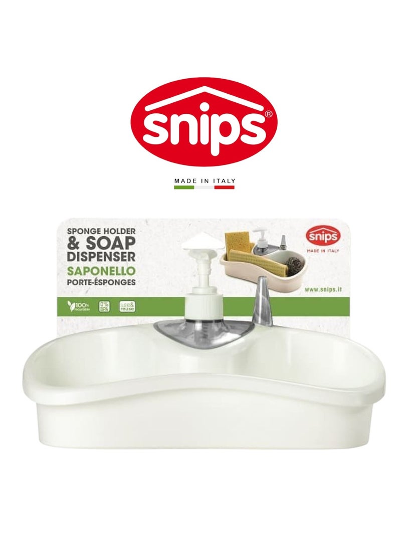 Snips Sponge Holder & Soap Dispenser Dishwashing Set – Made in Italy - Image 1