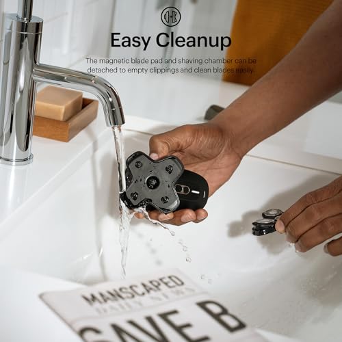 manscaped مانسكيبيد® ذا دوم شيفر™ برو باقة - ماكينة حلاقة للرأس للرجال الصلع، تصميم بخمسة شفرات دوارة مع تكنولوجيا سكين سيف® وفليكس أداست، جل حلاقة كهربائي للرأس والوجه، لوشن ما بعد الحلاقة دوم سوزر - Image 5