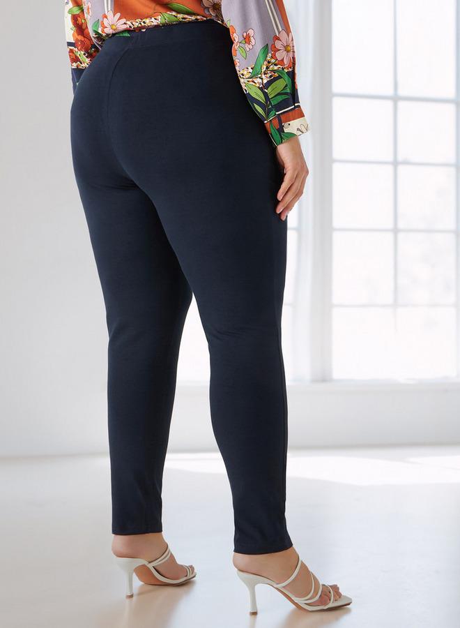 Ulla Popken Plus Size Ulla Popken Leggings with Elasticated Waistband - Image 3