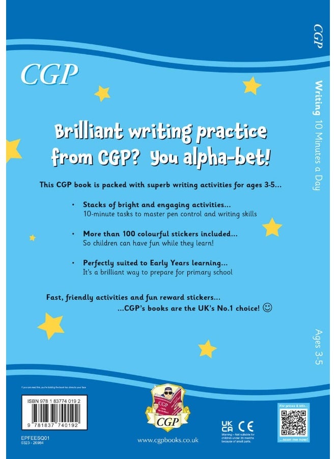 10 Minutes a Day Writing for Ages 3-5 (with reward stickers) - Image 2