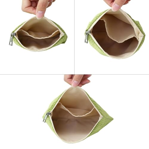 BBORGDC Small Cosmetic Bag Set of 3 for Purse, Green Makeup Pouch Set, 3 Sizes Zipper Organizer for Travel & Toiletries, Gift for Her Birthday, Bridesmaid & Best Friend - Image 3