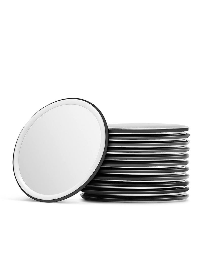Getinbulk Compact Mirror Bulk Round Makeup Glass Mirror for Purse Great Gift 2.5 Inch Pack of 12 (Black) - Image 1