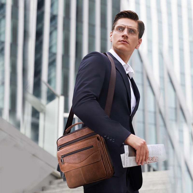 COSCOOA Shoulder Bag for Men Leather Man Purse Crossbody for Men Handbag Bag Messenger Satchel Travel bag,Christmas Gift Ideas - Image 2